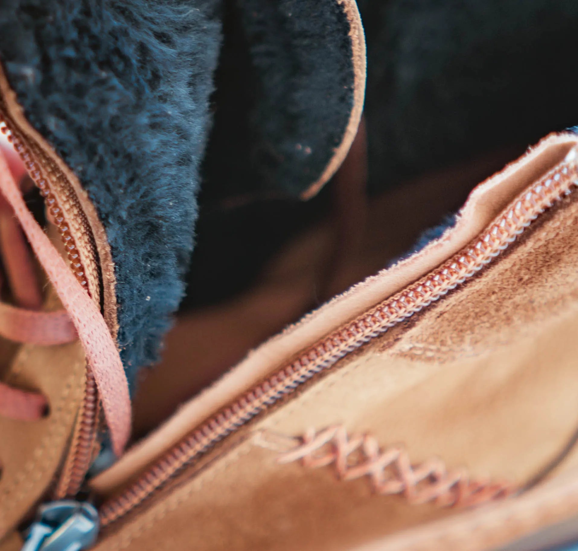 Damen-Winterstiefel aus Leder Nell 207 Kokosnussbraun