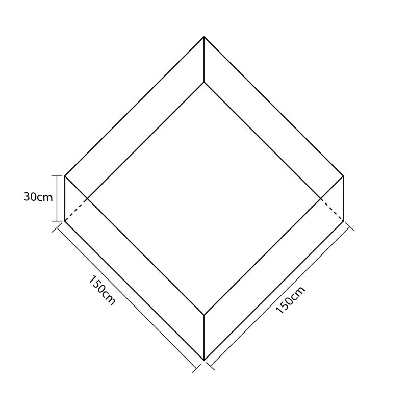 Gulv Canvas Pvc Til Svømmebassin Square De 150x150cm