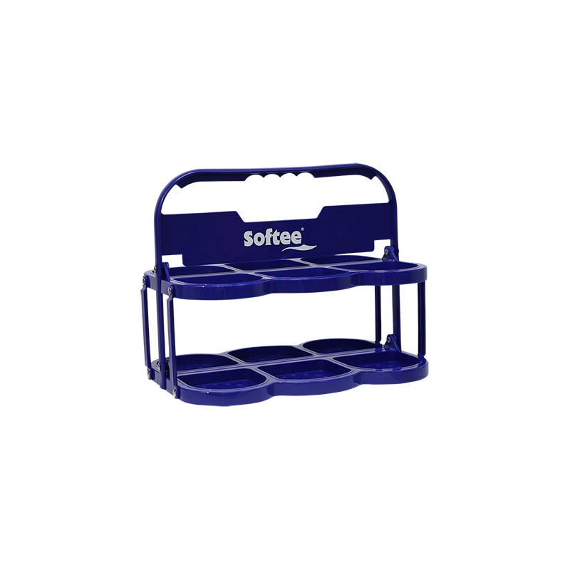 Portabottiglie pieghevole Deluxe per 6 bottiglie Rosso