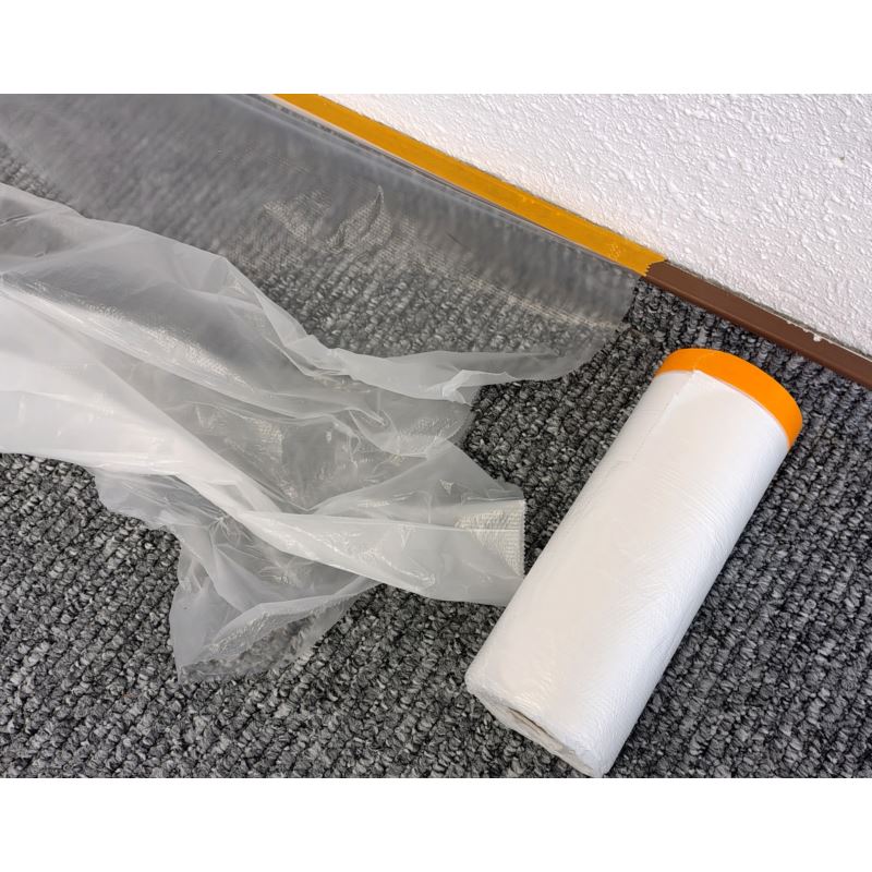 Folha de Pintura Com Fita 180 Cm X 20 M Bordas Transparentes Besta