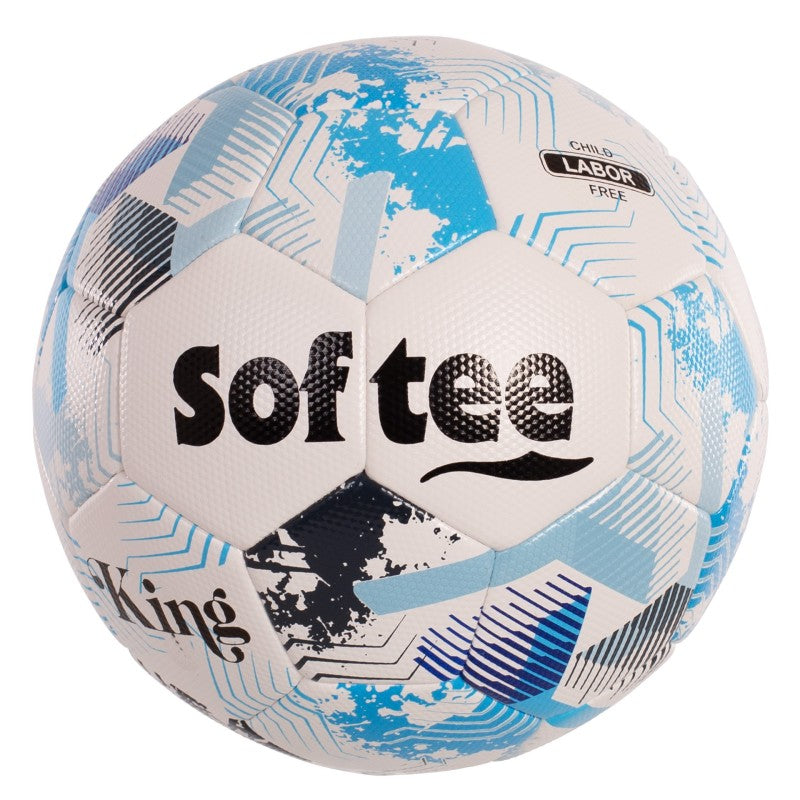 Fotbollsbollsmjuka King Vit/Blå