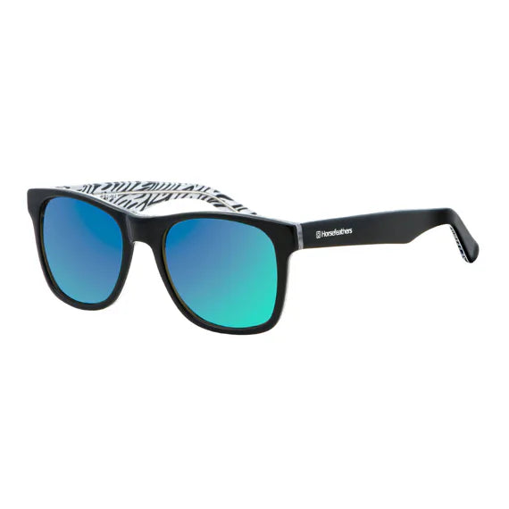 Horsefeathers Foster Sunglasses (zebra/mirror Green)