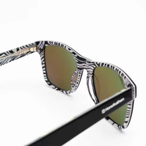Horsefeathers Foster Sunglasses (zebra/mirror Green)