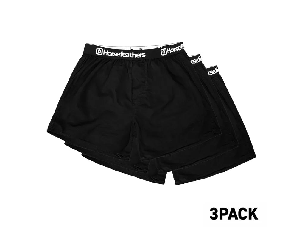 Boxerky Horsefeathers Frazier 3 pack (čierne)