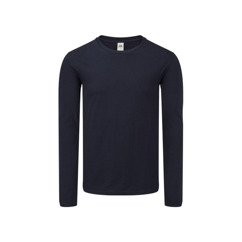 Klasyczny T-shirt z długim rękawem Fruit Of The Loom Iconic 150 Gris