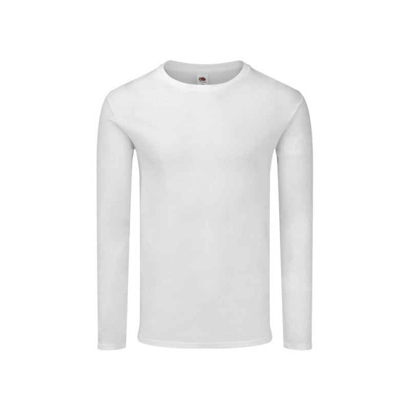 Klasyczny T-shirt z długim rękawem Fruit Of The Loom Iconic 150 Gris