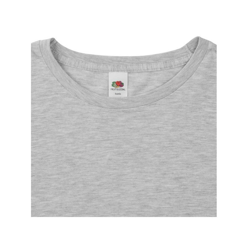 Klasyczny T-shirt z długim rękawem Fruit Of The Loom Iconic 150 Gris