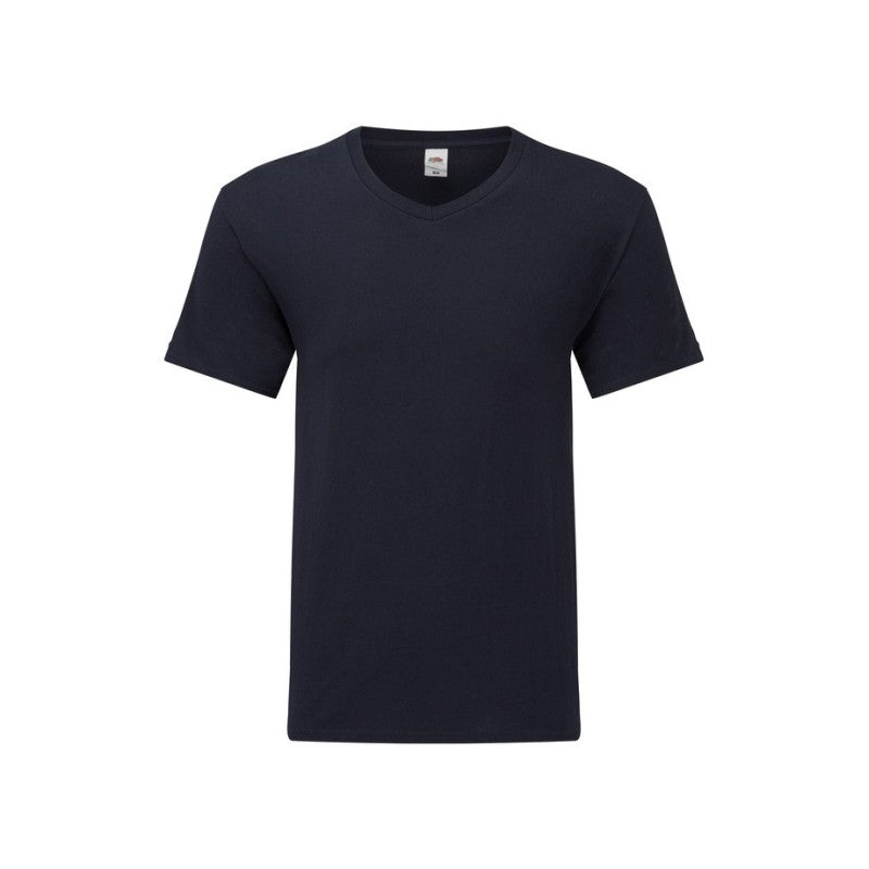 Тениска Fruit Of The Loom Iconic 150 с V-образно деколте Negro