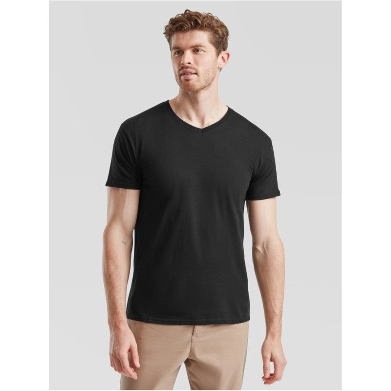 Camiseta Fruit Of The Loom Iconic 150 V-neck T Azul