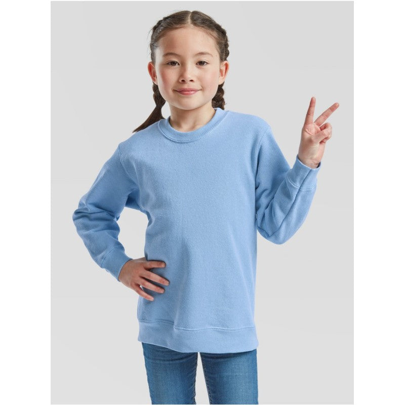 Fruit Of The Loom Kids Classic Set-in Sweat Sweatshirt Negro
