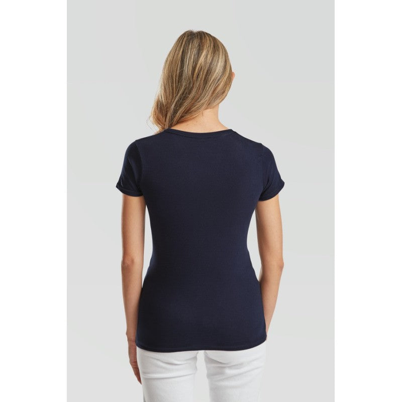 Fruit Of The Loom Ladies Iconic 150 V-ringad T T-sirt Marino Oscuro