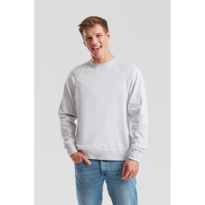Fruit Of The Loom Lightweight Raglan Sweat Sweatshirt Gris