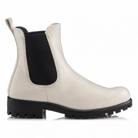 Bottes Ecco Modtray Limestone En Cuir Véritable Naturel