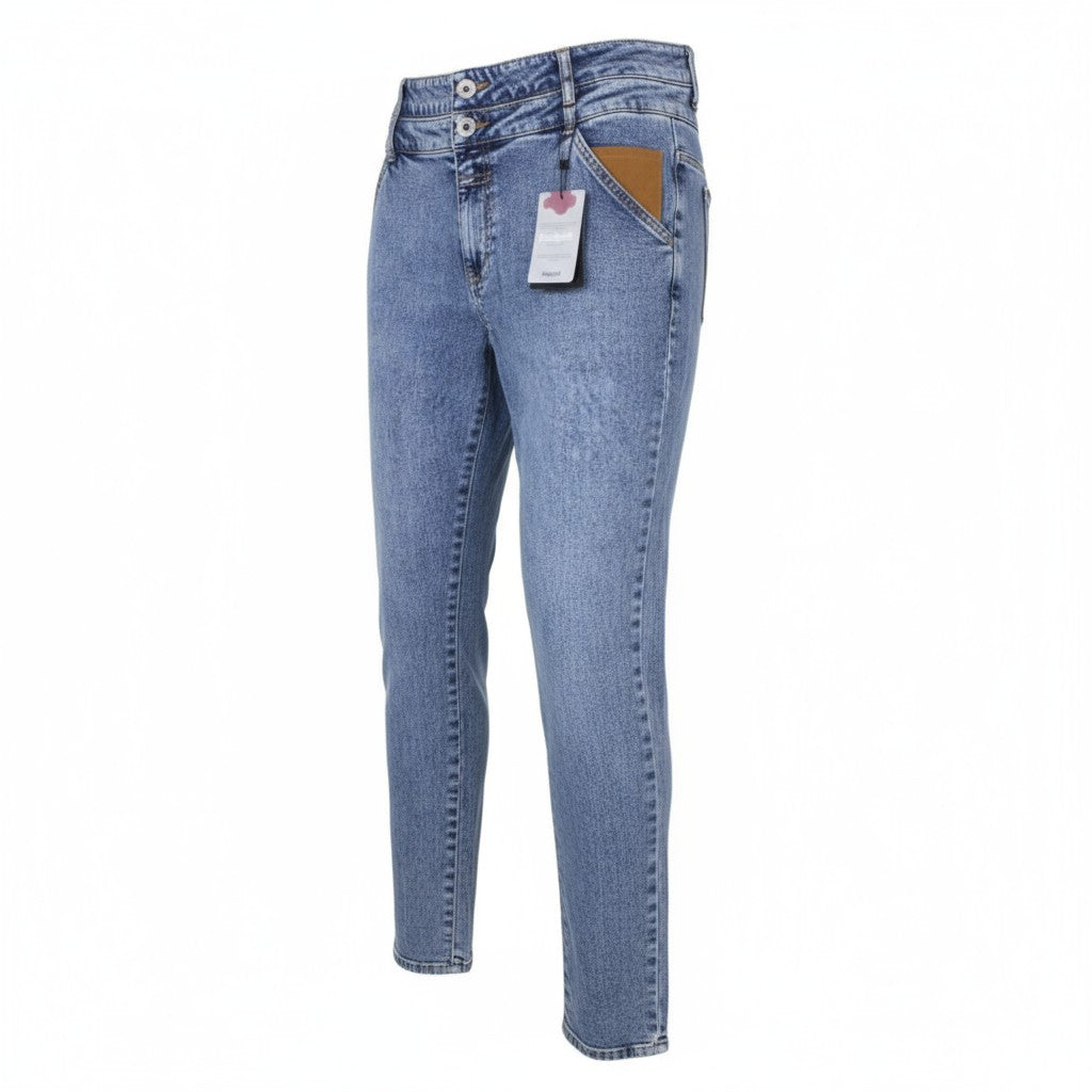 Desigual Coll_rep Men Jeansmid Blue Stretch Zip-fly Patch Denim classico