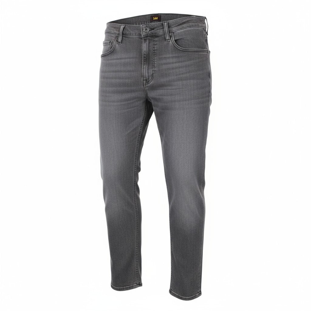 Lee Rider Mænd Jeansgrey Slim Fit Zip Fly Stretch Bomuld Denim Style