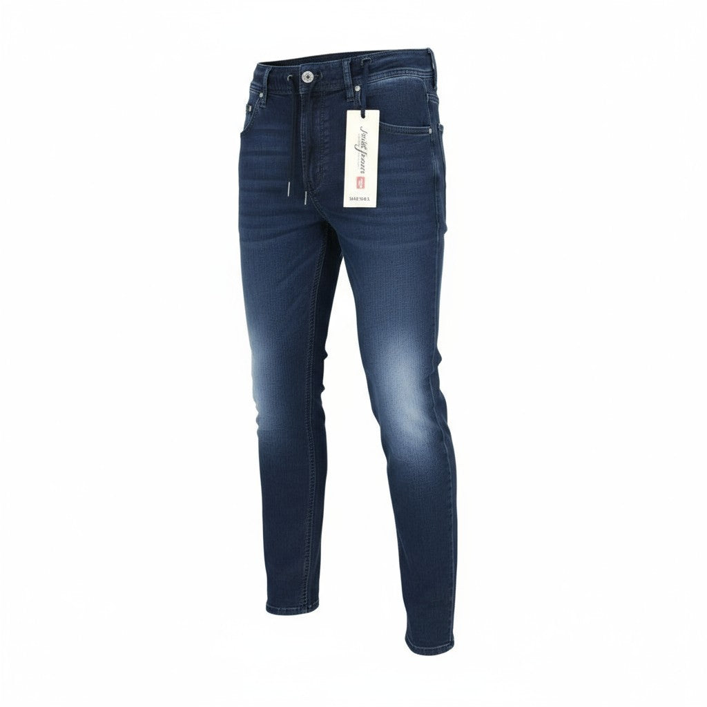 Diesel Krooley-ne 0687dmen Jeans Sweat Jogg Tapered Contrast Blue Denim