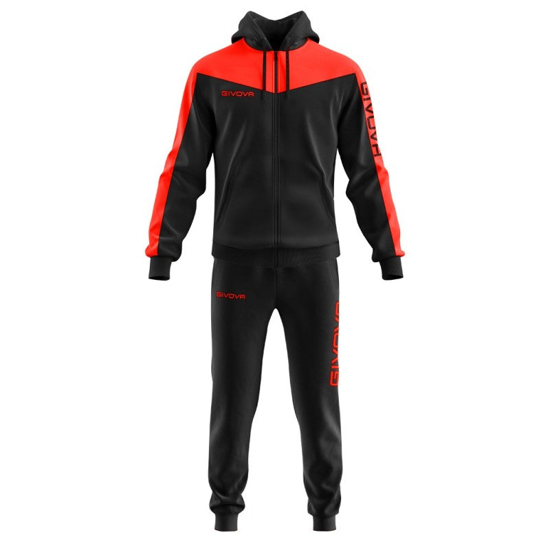 Givova Tuta Roma Hooded Tracksuit Negro/Blanco