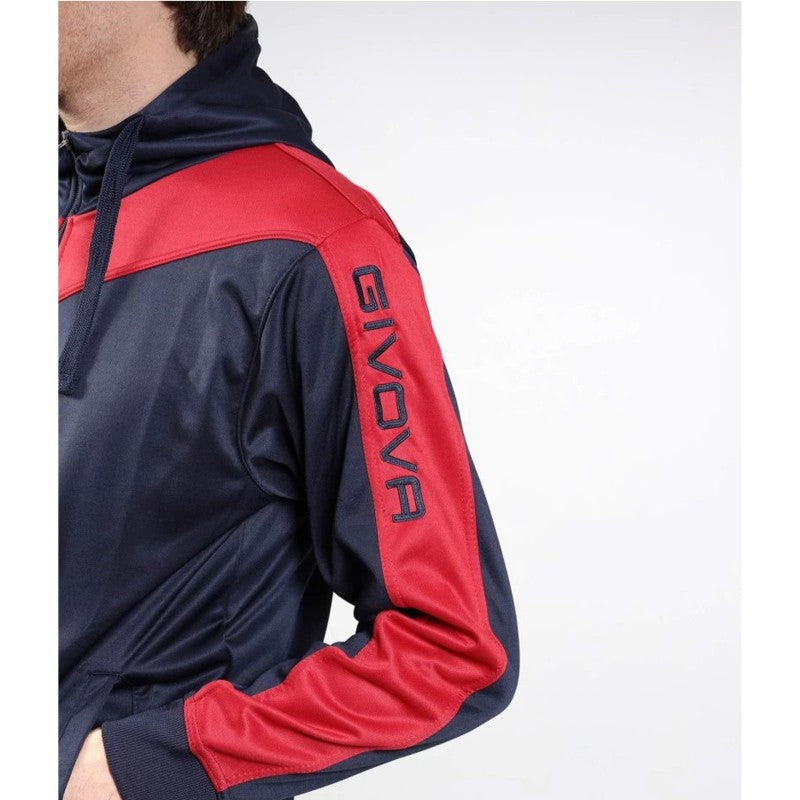 Givova Tuta Roma Hooded Tracksuit Negro/Blanco