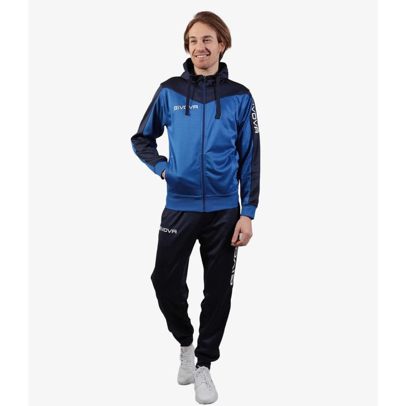 Givova Tuta Roma Hooded Tracksuit Negro/Blanco