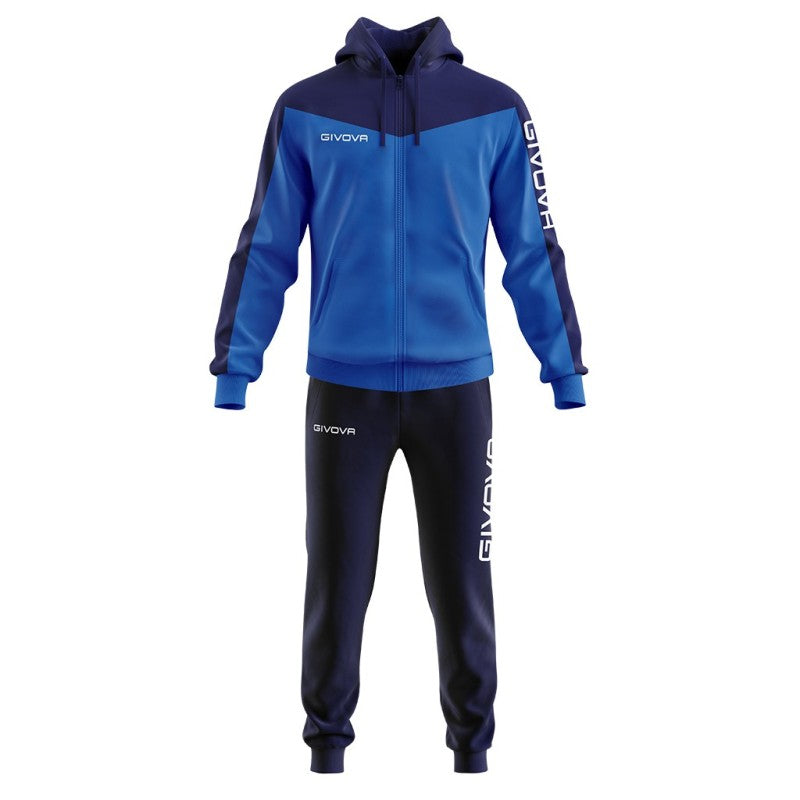Givova Tuta Roma Hooded Tracksuit Negro/Blanco