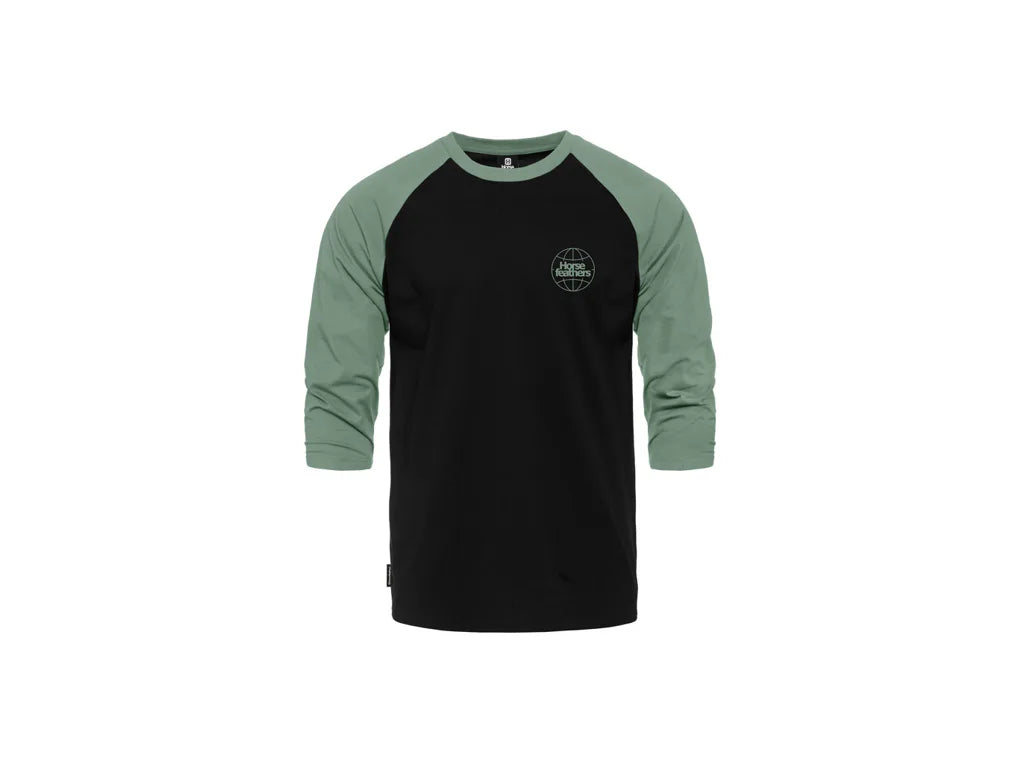 Horsefeathers Global Raglan Tshirt (black/iceberg Green)