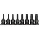 Jeu d'embouts de douilles à chocs 1/2 Torx 8 pièces T30-t8 Proline