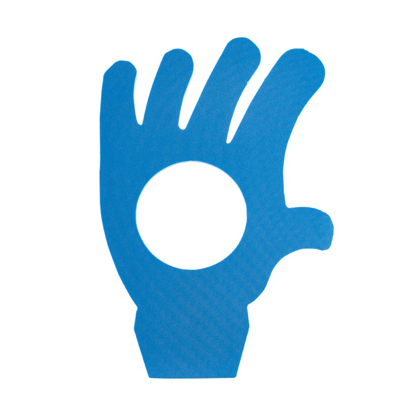 Hand-shaped Mat 4 Cm Azul ÚNICA