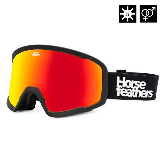 Lunettes Horsefeathers Huck (noir/rouge miroir)