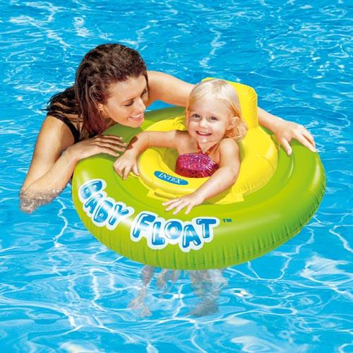 Intex Baby Swim Seat | Round | Green | Up To Max 15 Kg**