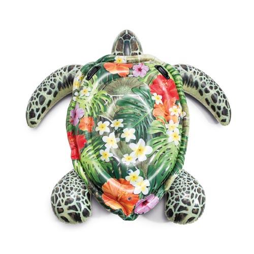 Intex Turtle Ride-on | Realistisk blomsterprint | 191x170 cm