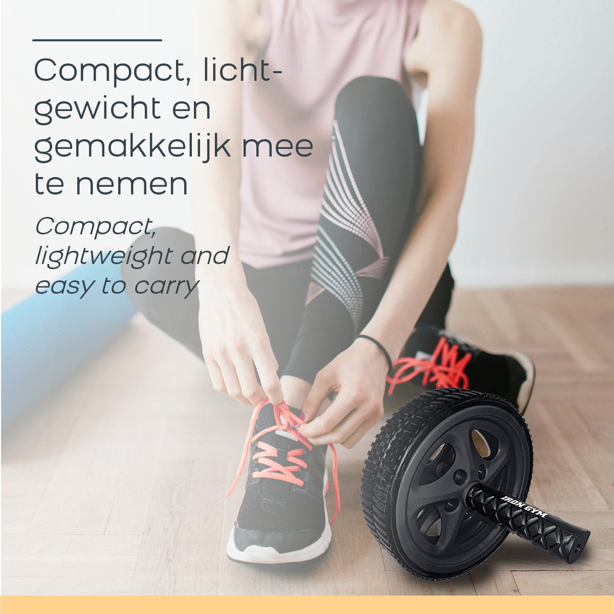 Iron Gym - Dubbel buikwiel – buiktrainer