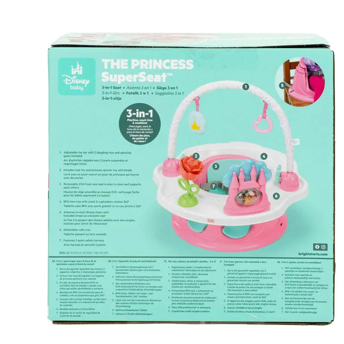 Bright Starts Disney Princess Superseat 3-в-1 седалка