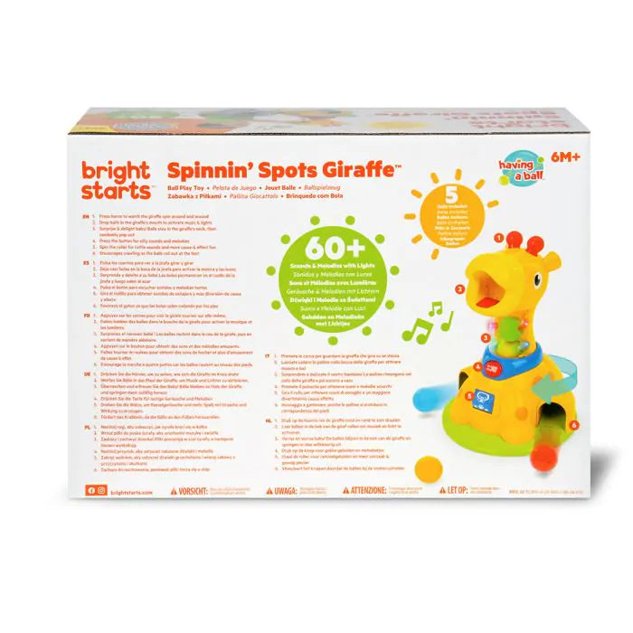 Bright Starts Spinnin' Spots Giraffe Ball Play Toy
