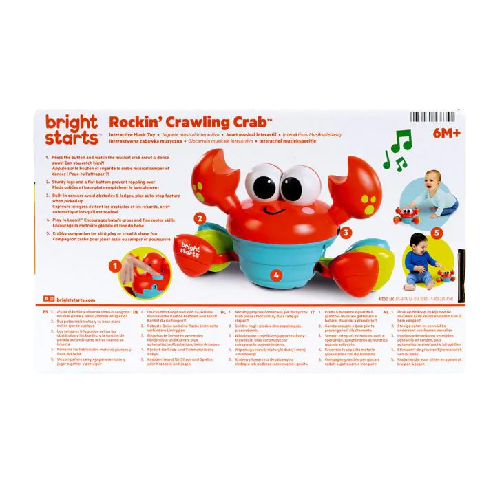 Bright Starts Rockin' Crawling Crabe Rouge