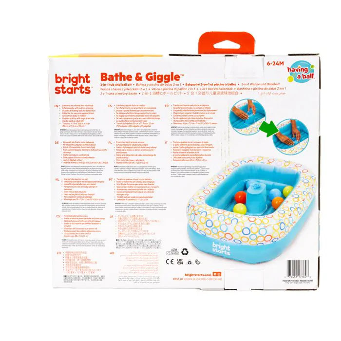 Bright Starts Bathe & Giggle 2-in-1 Tub And Ball Pit