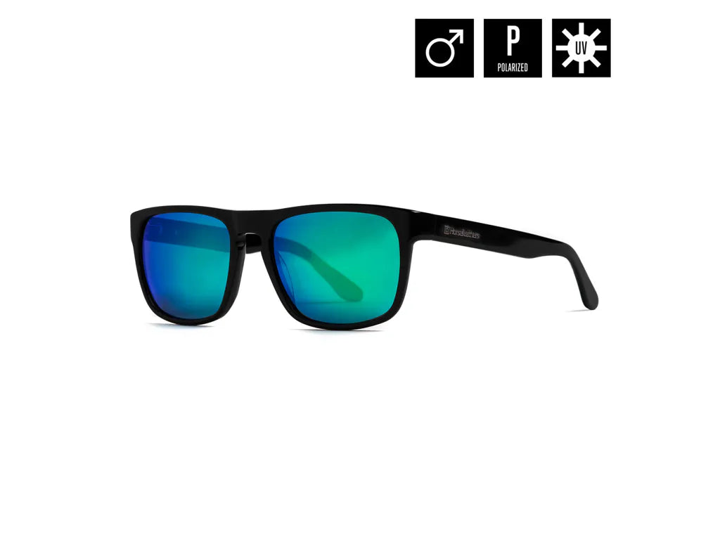 Horsefeathers Keaton Sunglasses (gloss Black/mirror Green)