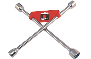 Llave De Rueda Cruzada Tamaños 17-22 Mm Bestia De Acero Templado