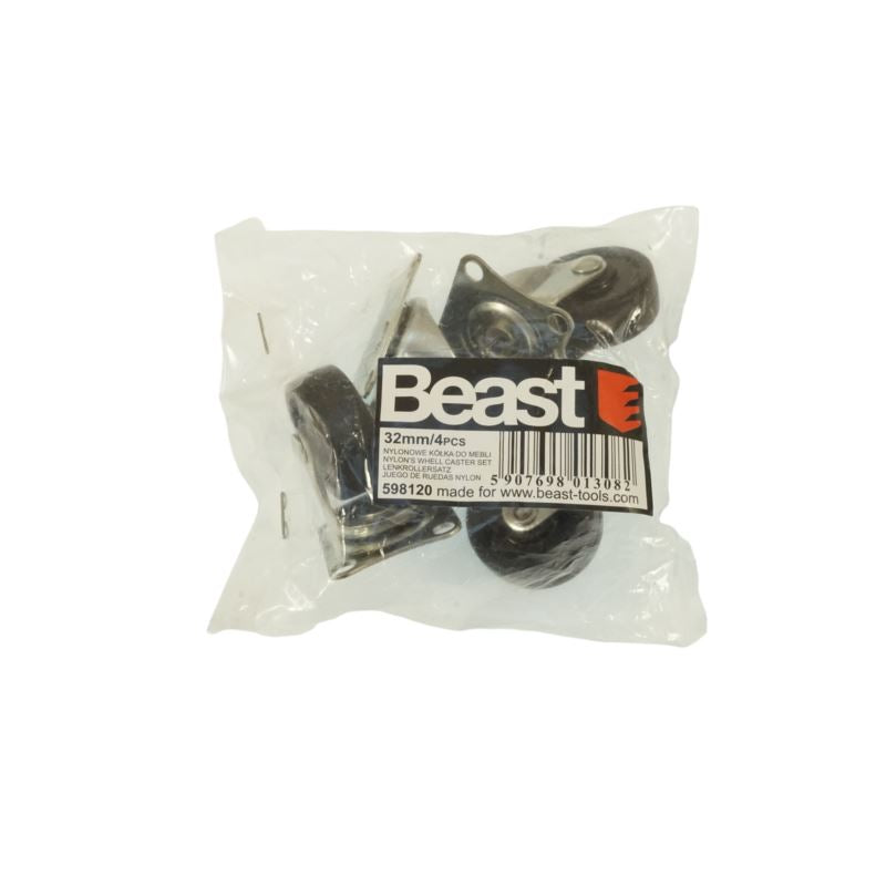 Sort Gummi Møbelhjul 30 Mm Beast