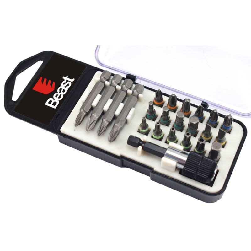 Bits Set For Drills 23 Pieces S2 Steel Beast