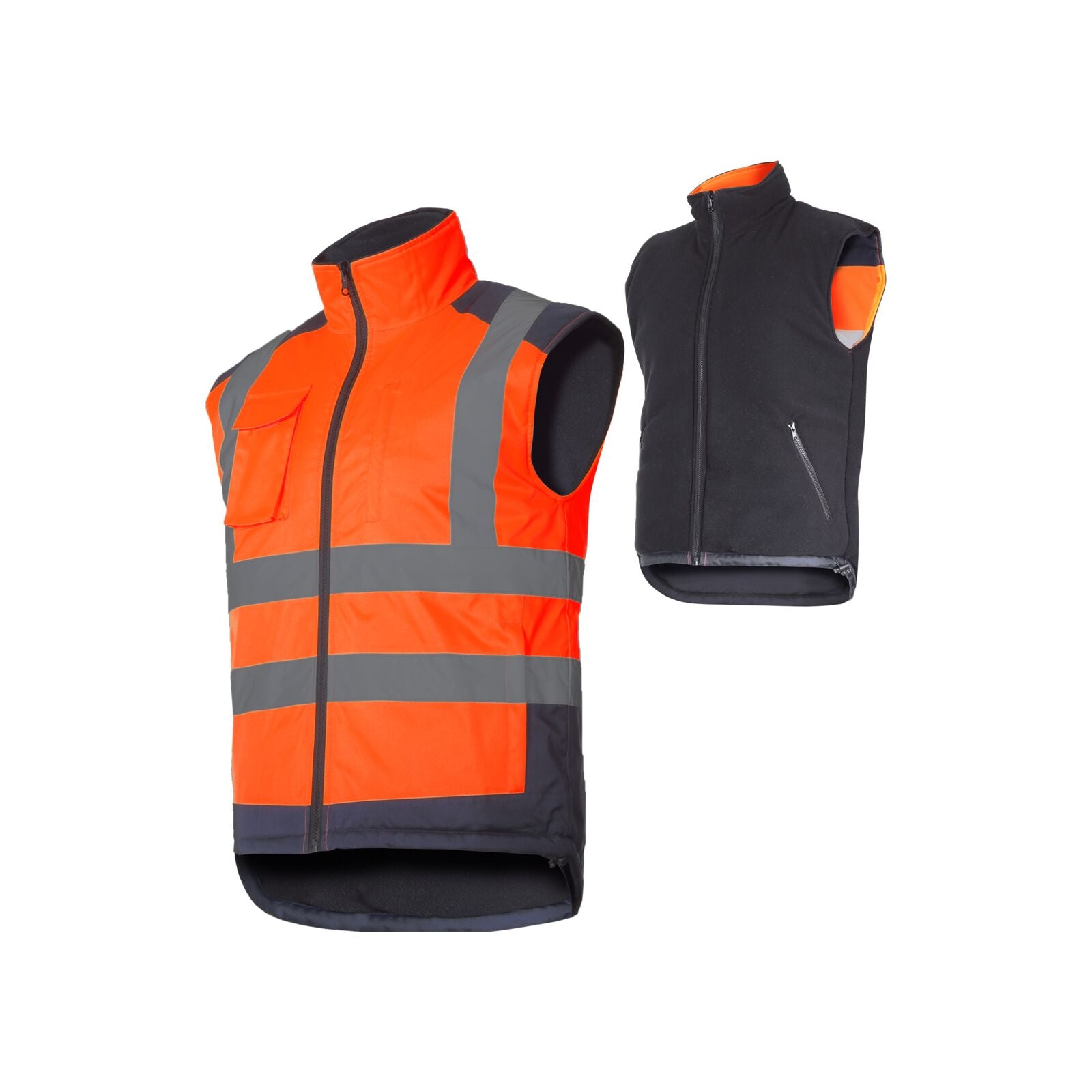 Warning Vest Reversible Orange S Ce Lahti