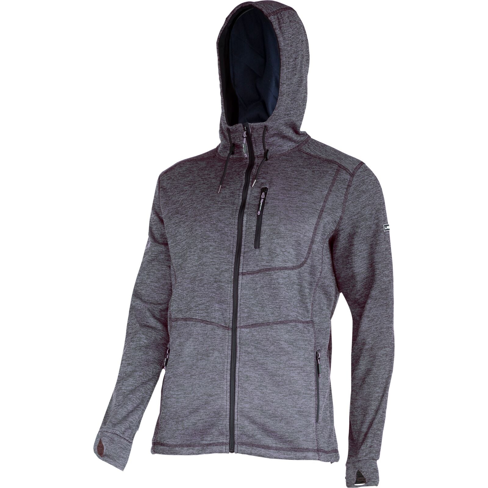 Hooded Sweatshirt With Zip Grey 3xl Ce Lahti
