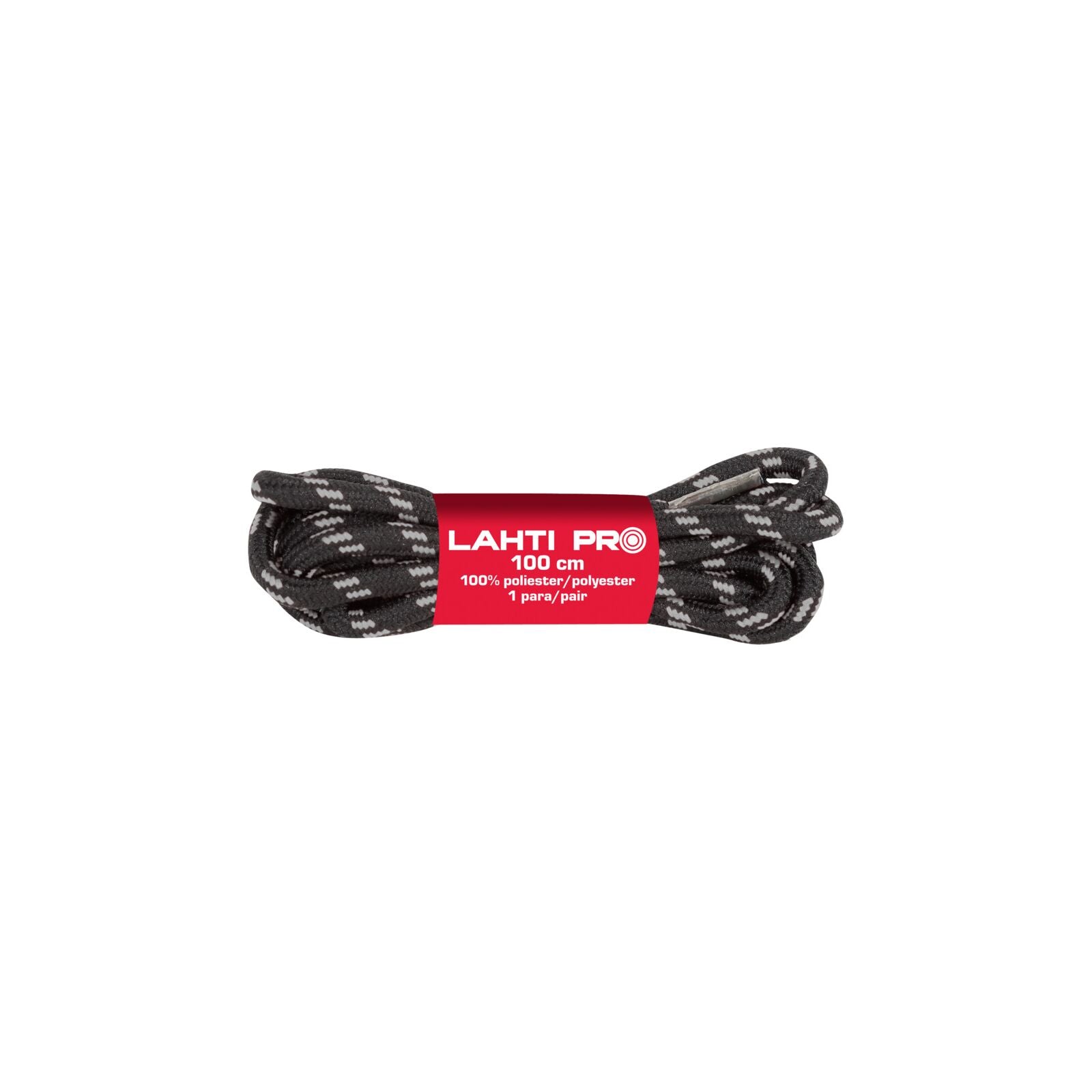 Дантели кръгли черно-сиви L904025p 10 чифта 150 см Lahti