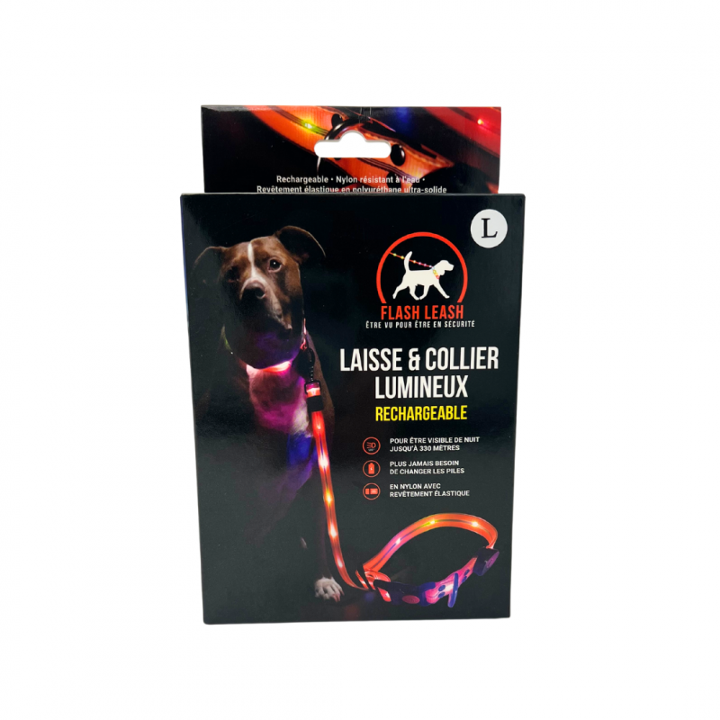 Trela e coleira iluminadas para cães – Trela para cães
