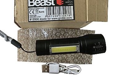 Hliníková kapesní svítilna USB nabíjecí bestie
