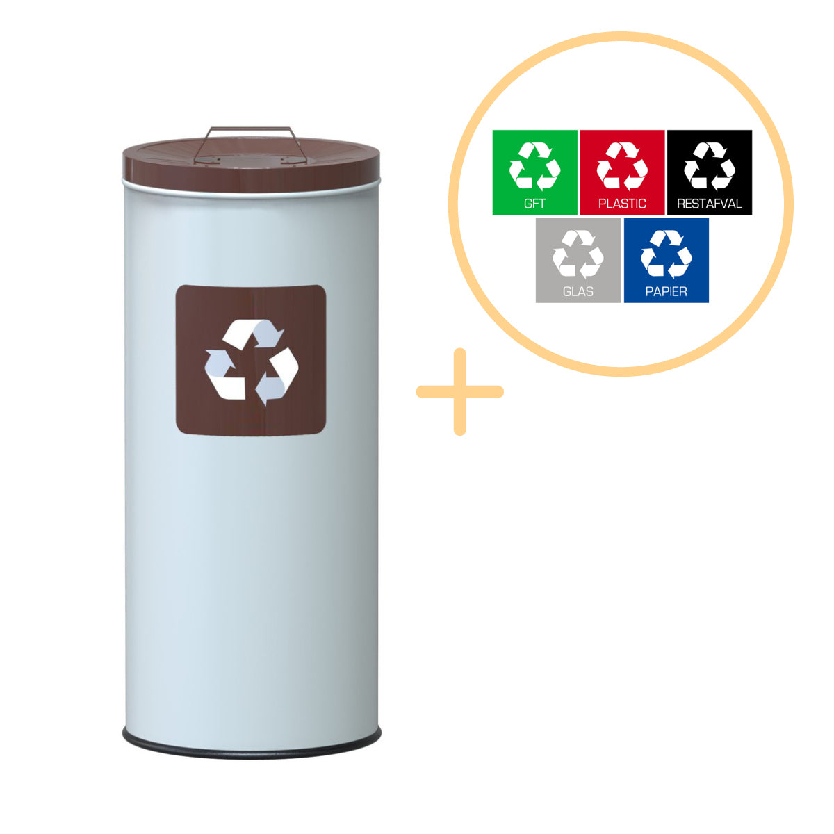 Alda Eco - Nord Hvid Papirkurv 45l - Brun