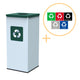 Alda Eco - Square Nord White Bin 60l - Зелен