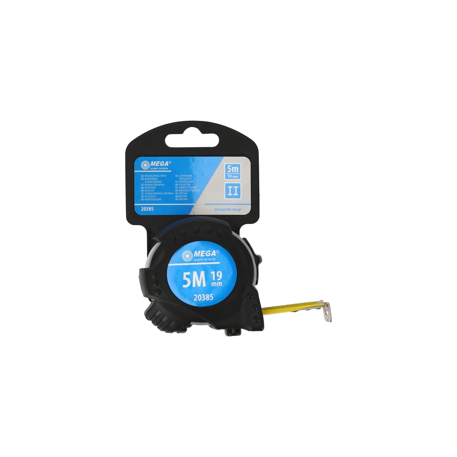 Измервателна лента 5m/19 mm 2xstop лента Ce Rubb.case Card Mega