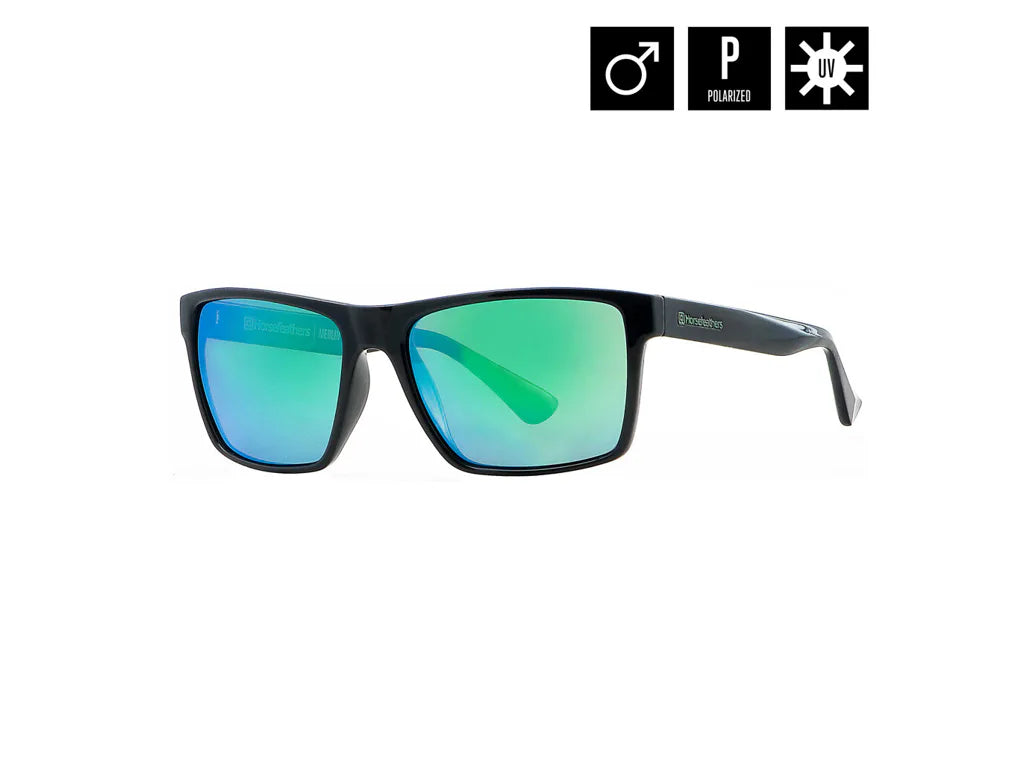 Horsefeathers Merlin Sunglasses (gloss Black/mirror Green)