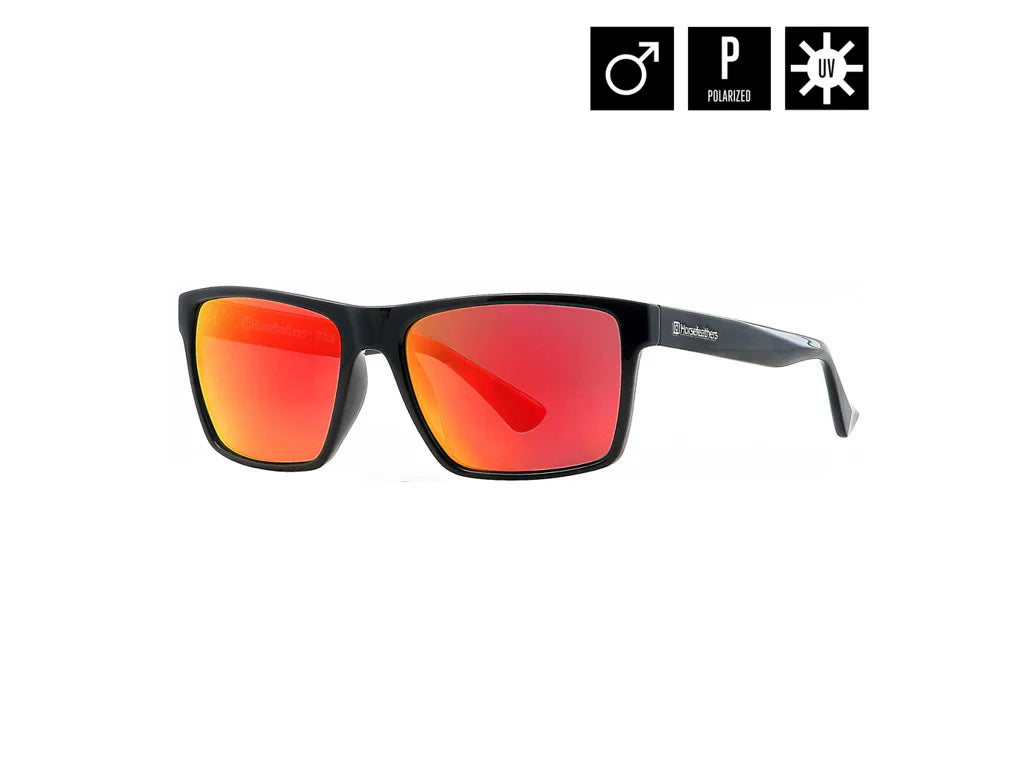 Horsefeathers Merlin Sunglasses (gloss Black/mirror Red)