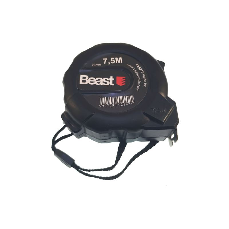 Maßband, 7,5 m lang, 25 mm breit, Gummigriff